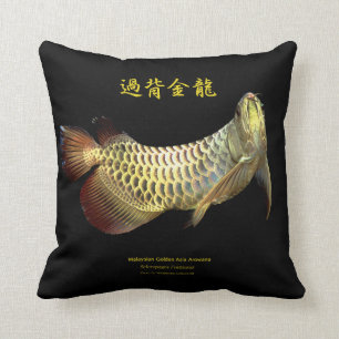 Malaysian Golden Arowana Throw Pillow