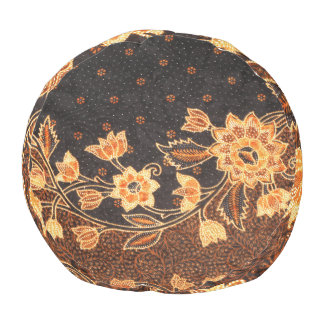 Malaysian Indonesian Batik Art Beauty Pouf