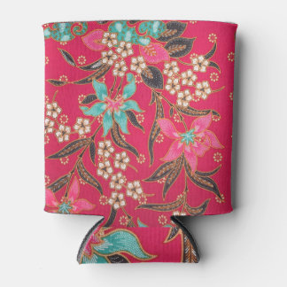 Malaysian Indonesian Batik Art Pattern Can Cooler