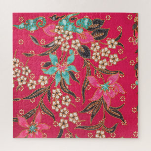 Malaysian Indonesian Batik Art Pattern Jigsaw Puzzle