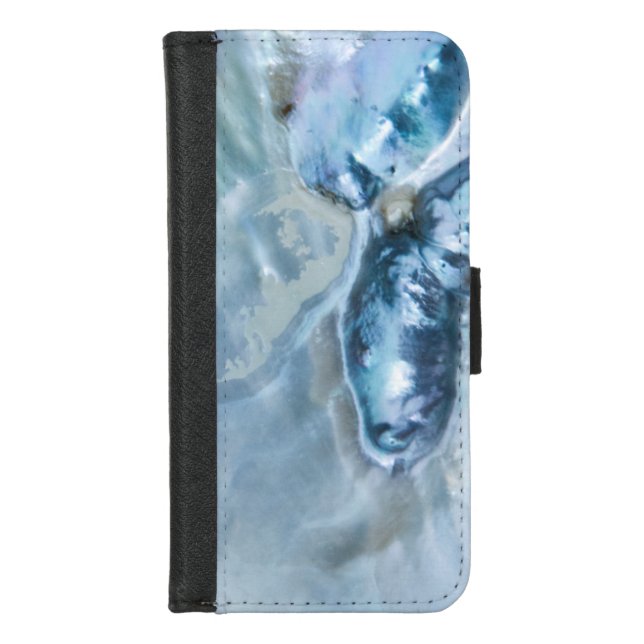 Malaysian Mother of Pearl iPhone Wallet Case (Front)
