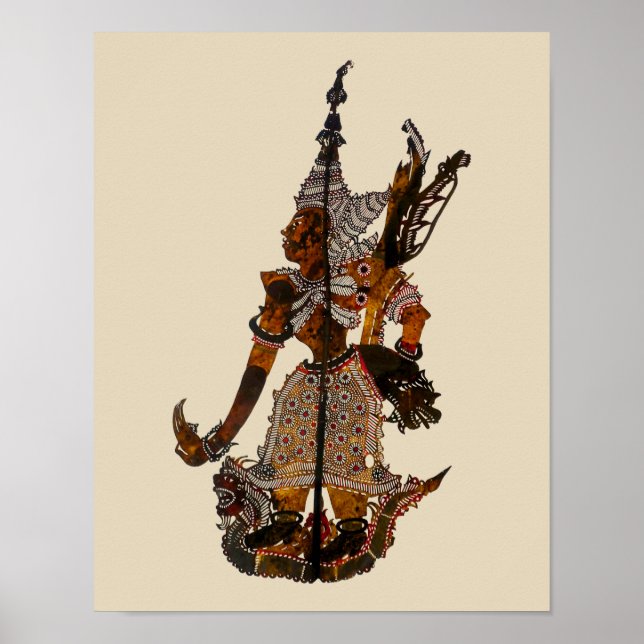 Malaysian Shadow Puppet Lakshmana Poster (Front)