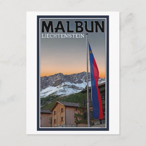 Malbun Flags Postcard