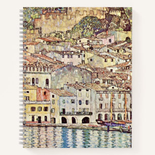 Malcesine at Lake Garda by Gustav Klimt Notebook