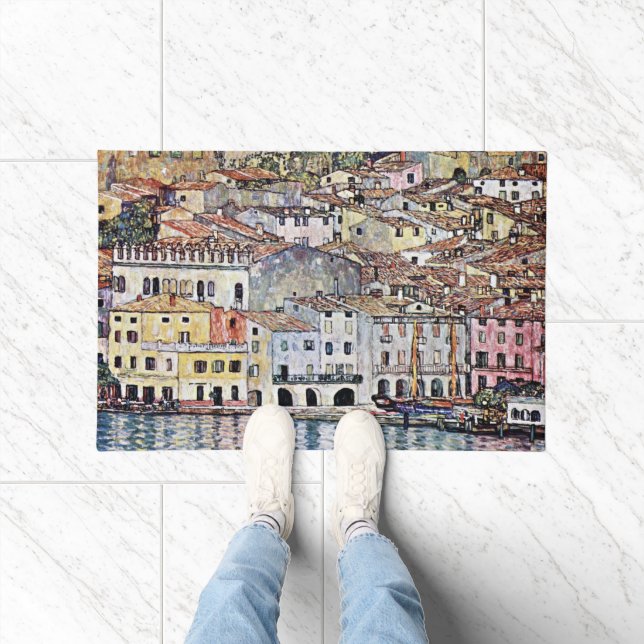 Malcesine at Lake Garda, Gustav Klimt Doormat (Indoor)