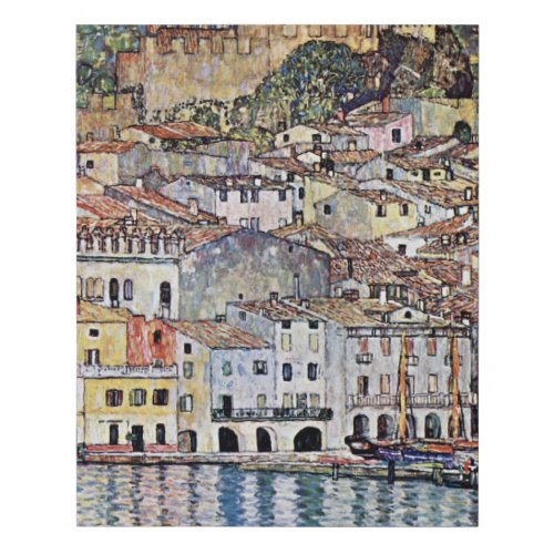 Malcesine at Lake Garda Gustav Klimt Faux Canvas Print