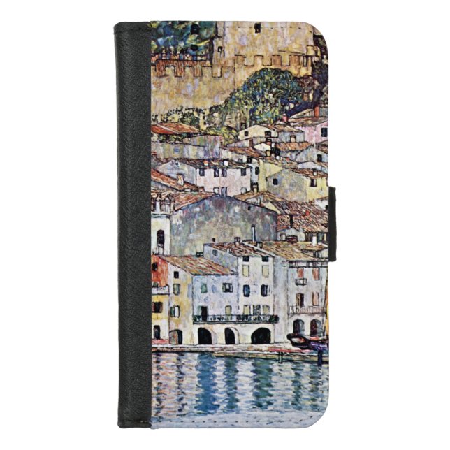 Malcesine at Lake Garda, Gustav Klimt iPhone Wallet Case (Front)