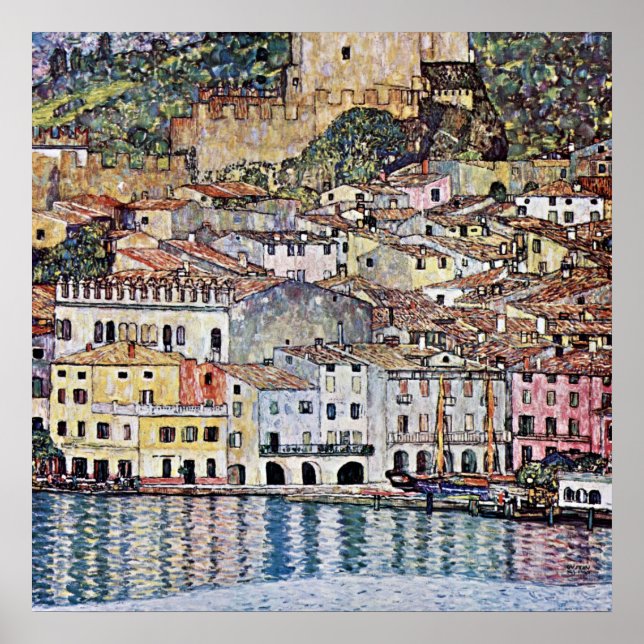 Malcesine at Lake Garda, Gustav Klimt Poster (Front)