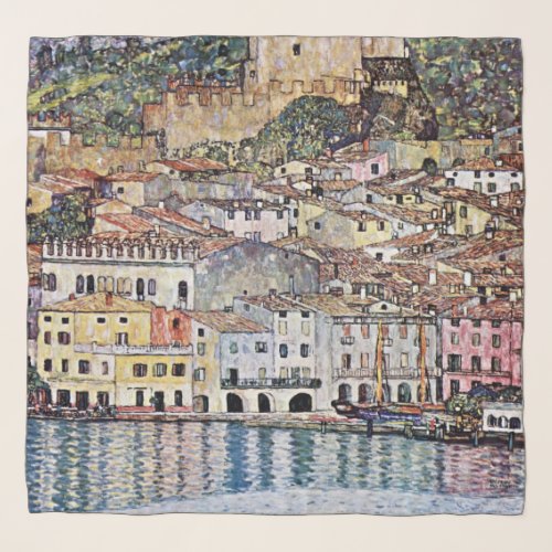 Malcesine at Lake Garda Gustav Klimt Scarf