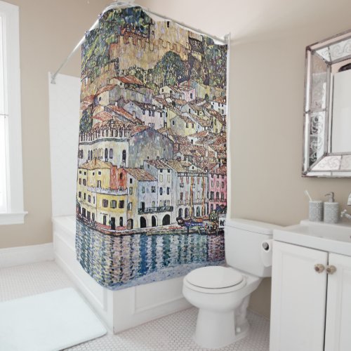 Malcesine at Lake Garda Gustav Klimt Shower Curtain