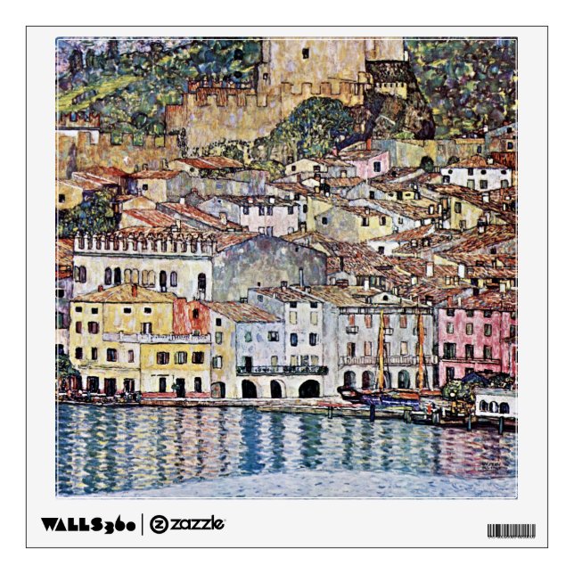 Malcesine at Lake Garda, Gustav Klimt Wall Decal (Front)