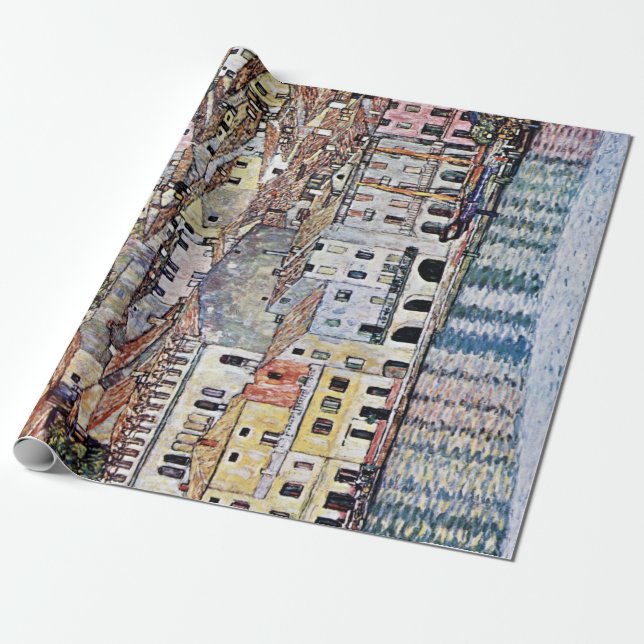 Malcesine at Lake Garda, Gustav Klimt Wrapping Paper (Unrolled)
