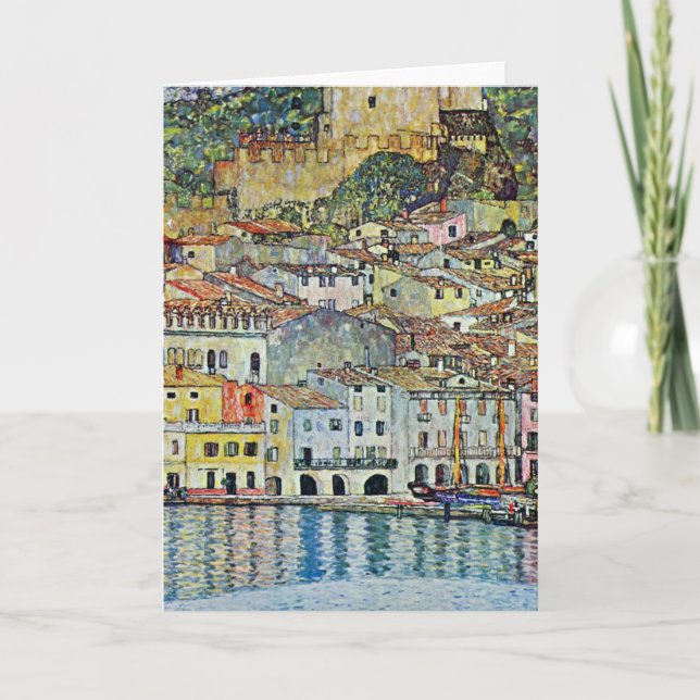 Malcesine on Lake Garda By Gustav Klimt Card (Front)
