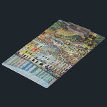 Malcesine on Lake Garda By Gustav Klimt Clipboard<br><div class="desc">Malcesine on Lake Garda (1913) by Gustav Klimt is a vintage Victorian Era Art Nouveau fine art symbolism painting. A beautiful view of the Italian city of Malcesine with buildings and houses on the edge of the harbor. The homes and boats cast a reflection in the calm water. You can...</div>