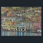 Malcesine on Lake Garda By Gustav Klimt Cutting Board<br><div class="desc">Malcesine on Lake Garda (1913) by Gustav Klimt is a vintage Victorian Era Art Nouveau fine art symbolism painting. A beautiful view of the Italian city of Malcesine with buildings and houses on the edge of the harbor. The homes and boats cast a reflection in the calm water. You can...</div>