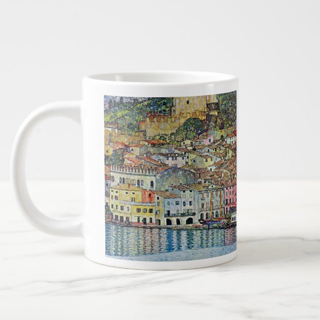 Malcesine on Lake Garda By Gustav Klimt Giant Coffee Mug (Left)