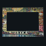 Malcesine on Lake Garda By Gustav Klimt Magnetic Picture Frame<br><div class="desc">Malcesine on Lake Garda (1913) by Gustav Klimt is a vintage Victorian Era Art Nouveau fine art symbolism painting. A beautiful view of the Italian city of Malcesine with buildings and houses on the edge of the harbor. The homes and boats cast a reflection in the calm water. You can...</div>