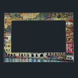 Malcesine on Lake Garda By Gustav Klimt Magnetic Picture Frame<br><div class="desc">Malcesine on Lake Garda (1913) by Gustav Klimt is a vintage Victorian Era Art Nouveau fine art symbolism painting. A beautiful view of the Italian city of Malcesine with buildings and houses on the edge of the harbor. The homes and boats cast a reflection in the calm water. You can...</div>