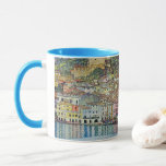 Malcesine on Lake Garda By Gustav Klimt Mug<br><div class="desc">Malcesine on Lake Garda (1913) by Gustav Klimt is a vintage Victorian Era Art Nouveau fine art symbolism painting. A beautiful view of the Italian city of Malcesine with buildings and houses on the edge of the harbor. The homes and boats cast a reflection in the calm water. You can...</div>
