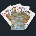 Malcesine on Lake Garda By Gustav Klimt Poker Cards<br><div class="desc">Easy to customize playing cards, just add your name! Or delete if you do not want to add custom text. Malcesine on Lake Garda (1913) by Gustav Klimt is a vintage Victorian Era Art Nouveau fine art symbolism painting. A beautiful view of the Italian city of Malcesine with buildings and...</div>