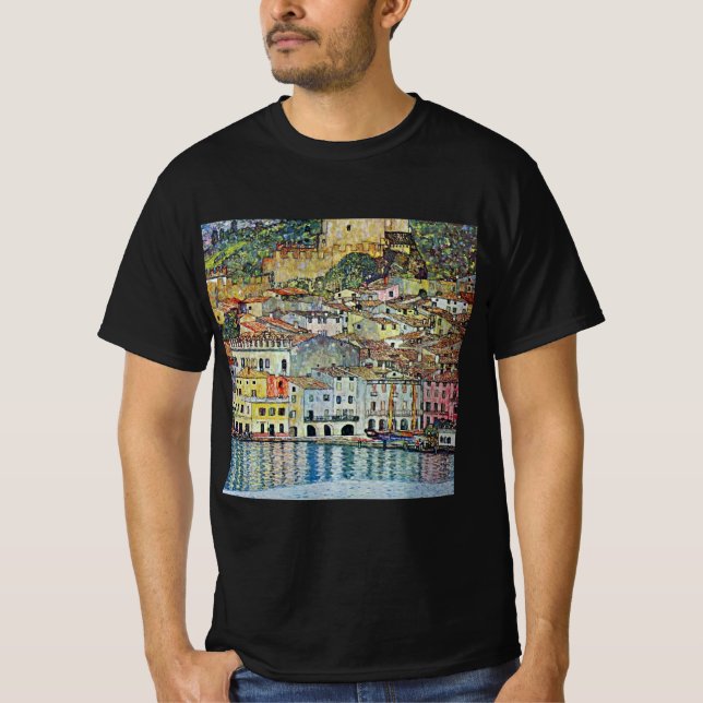 Malcesine on Lake Garda By Gustav Klimt T-Shirt (Front)