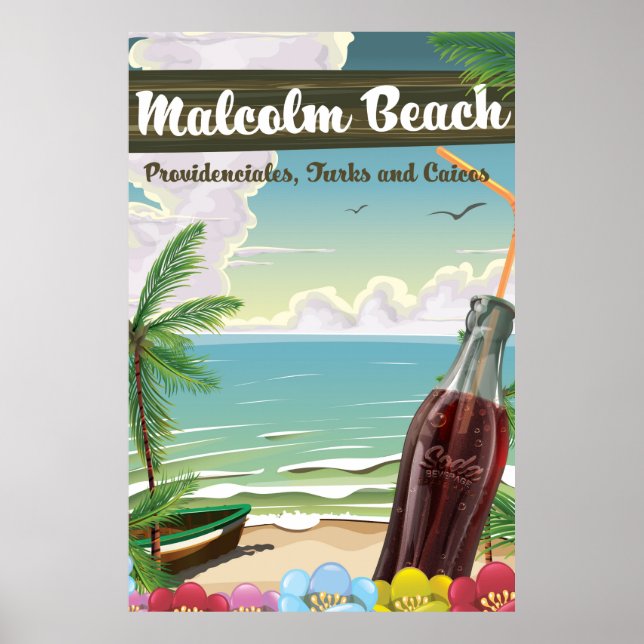 Malcolm Beach, Providenciales, Turks and Caicos Poster (Front)
