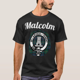 Malcolm Clan Scottish Name Coat Of Arms Tartan T-Shirt