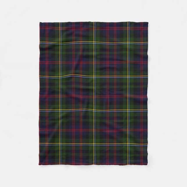 Malcolm Clan Tartan Plaid Fleece Blanket (Front)