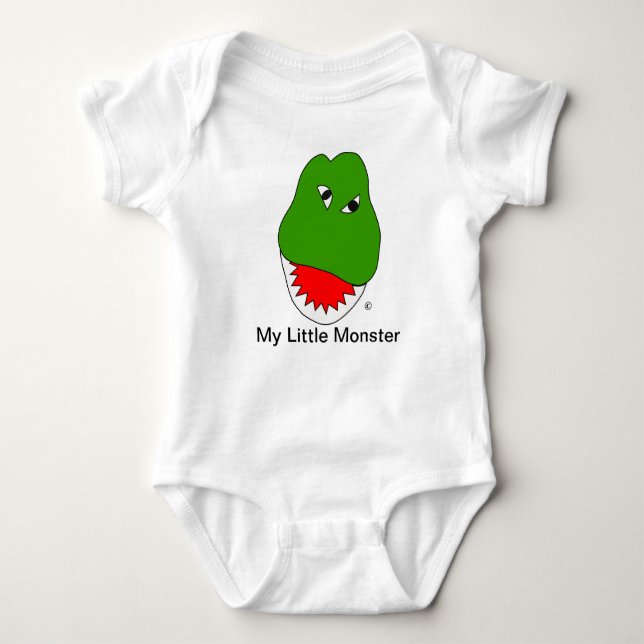 Malcolm "Little Monster" creeper. Baby Bodysuit (Front)