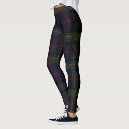 Malcolm Plaid Tartan Scottish Clan Leggings