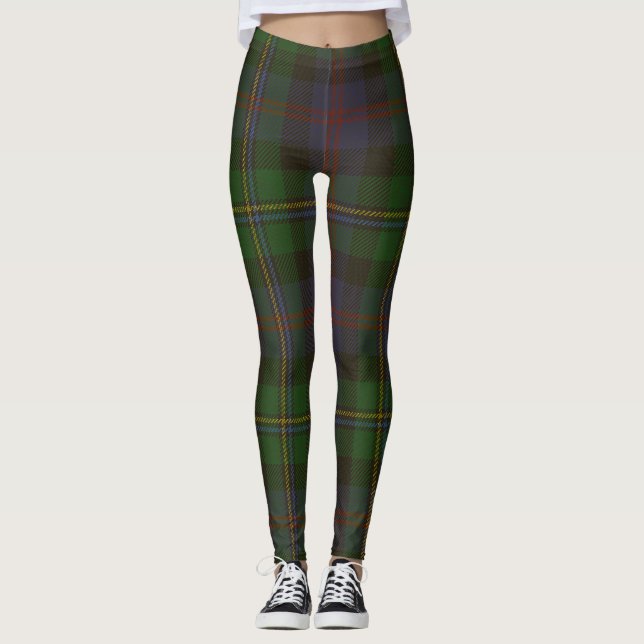 Malcolm Tartan Clan Plaid Leggings (Front)