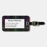 Malcolm Tartan Plaid Luggage Tag