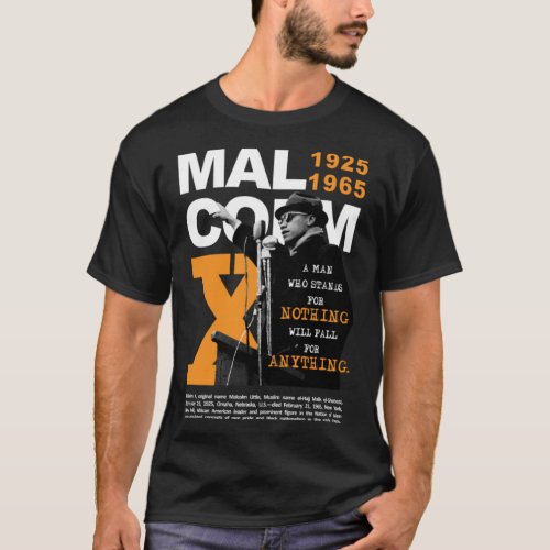 Malcolm X the best education quote T_Shirt