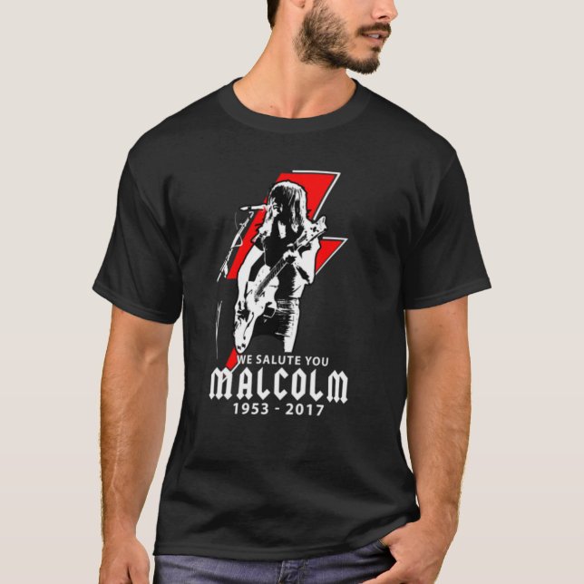 Malcolm Young Malcolm Young  We Salute You  566png T-Shirt (Front)