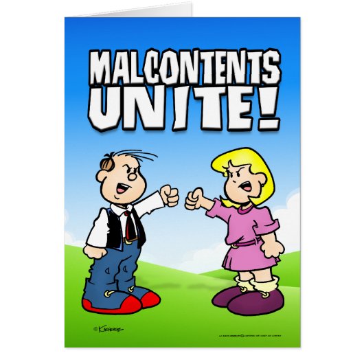Malcontents Unite Cards (Front)