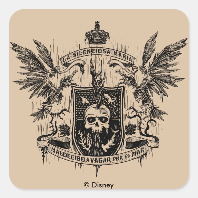 Maldecido a Vagar Por El Mar Square Sticker (Front)