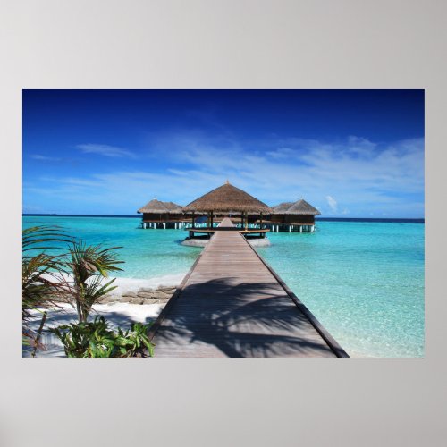 maldives_666122 TROPICAL PARADISE BACKGROUNDS WALL Poster