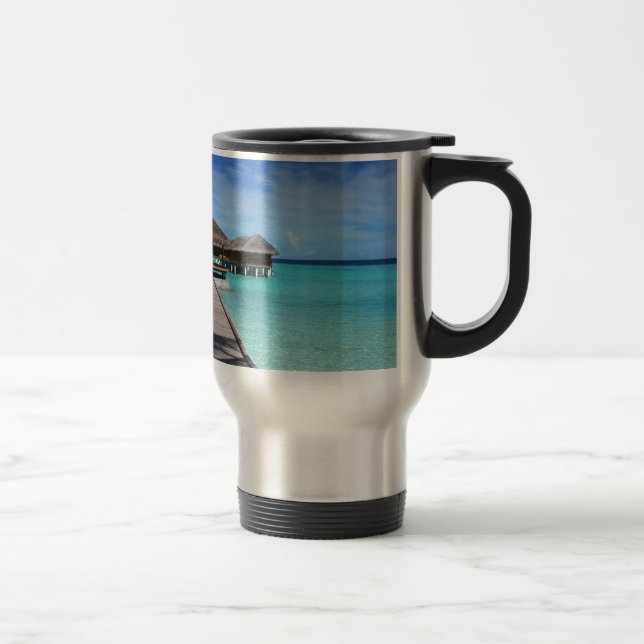 maldives-666122 TROPICAL PARADISE BACKGROUNDS WALL Travel Mug (Right)