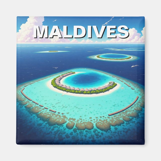 Maldives Atolls Indian Ocean Magnet (Front)