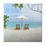 Maldives Beach Ceramic Tile<br><div class="desc">Oh to be on a tropical island right this minute... </div>