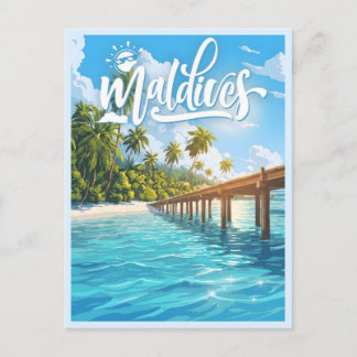 Maldives Beach Postcard