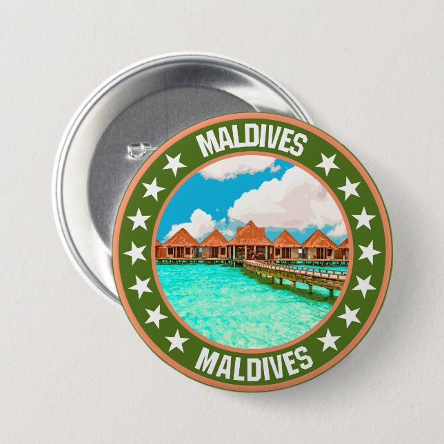 Maldives                                           button (Front & Back)