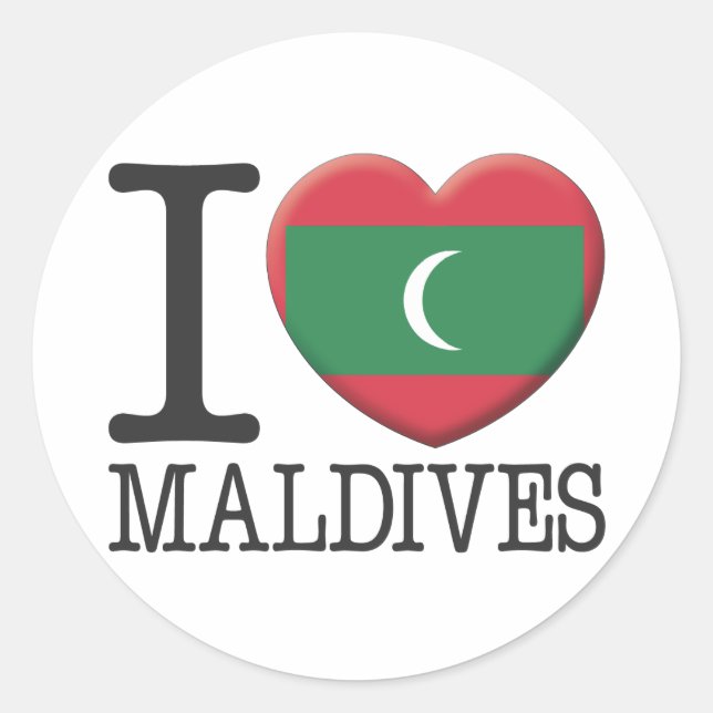 Maldives Classic Round Sticker (Front)