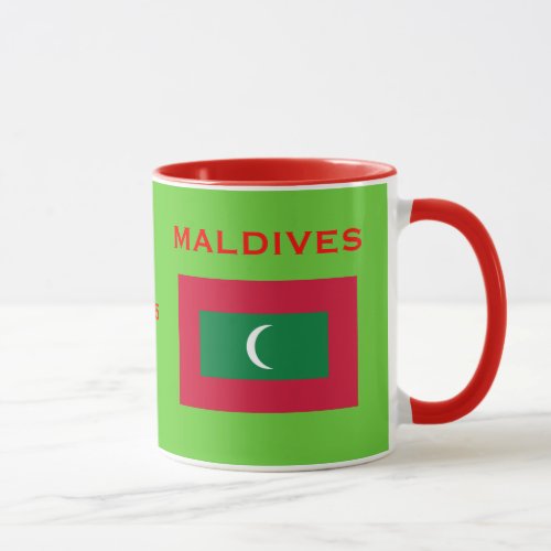 Maldives Coat of Arms and Flag Mug