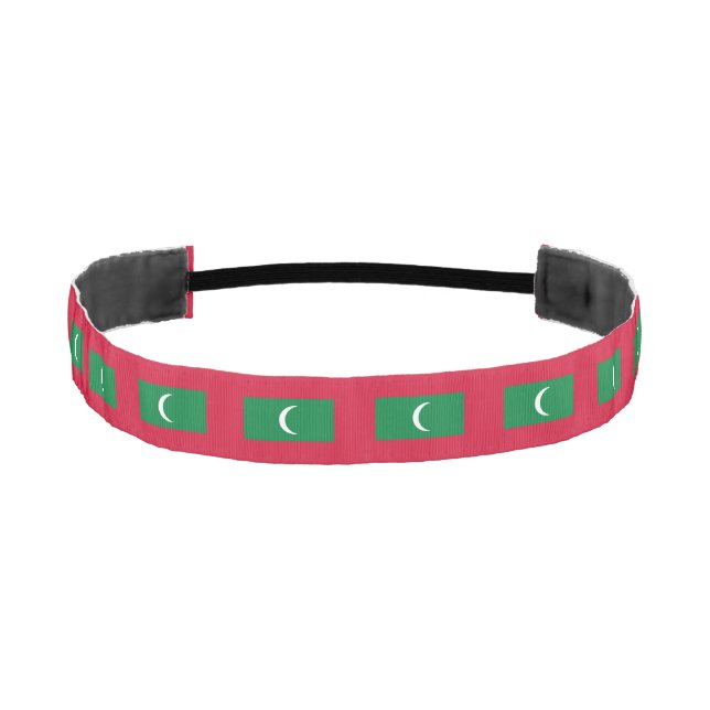 Maldives Flag Athletic Headband (Front)
