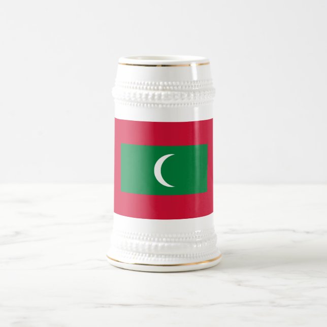 Maldives Flag Beer Stein (Center)