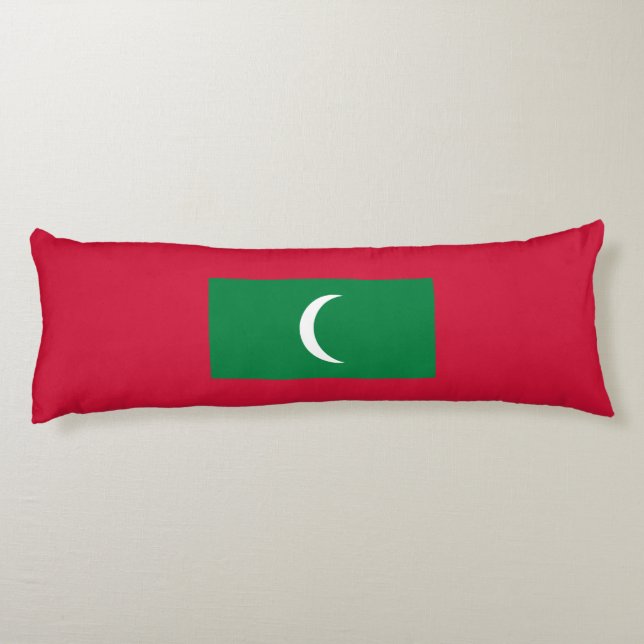 Maldives Flag Body Pillow (Back)