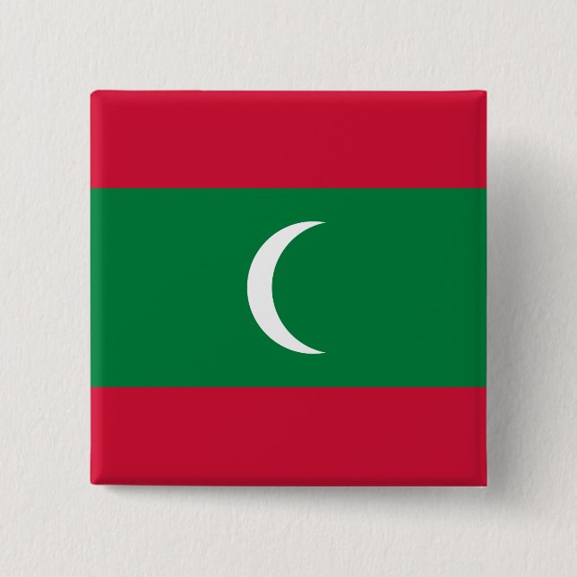 Maldives Flag Button (Front)