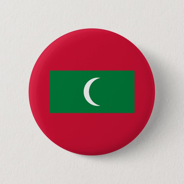 Maldives Flag Button (Front)