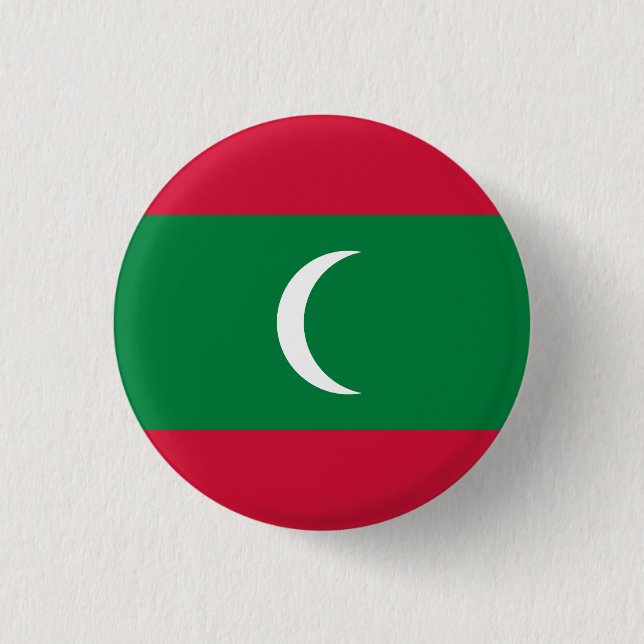 Maldives Flag Button (Front)